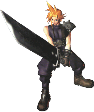 [Image: CGI of Cloud Strife from Final Fantasy VII]