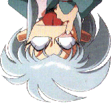 [Image: Upside down SD-Ryouko making a face]